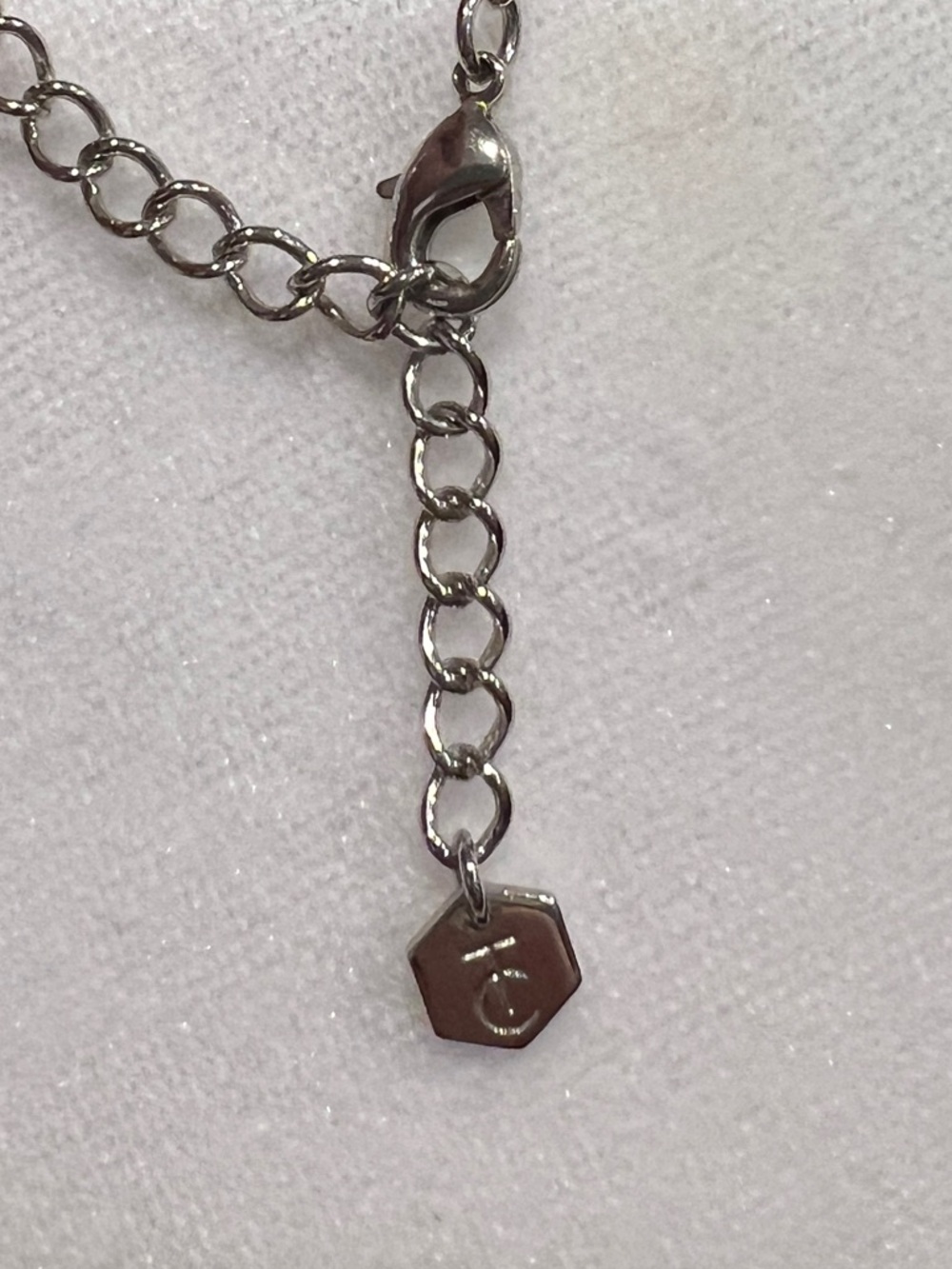 Touchstone Crystal by Swarovski Silver Vertical Bar Pendant Necklace - Picture 9 of 12